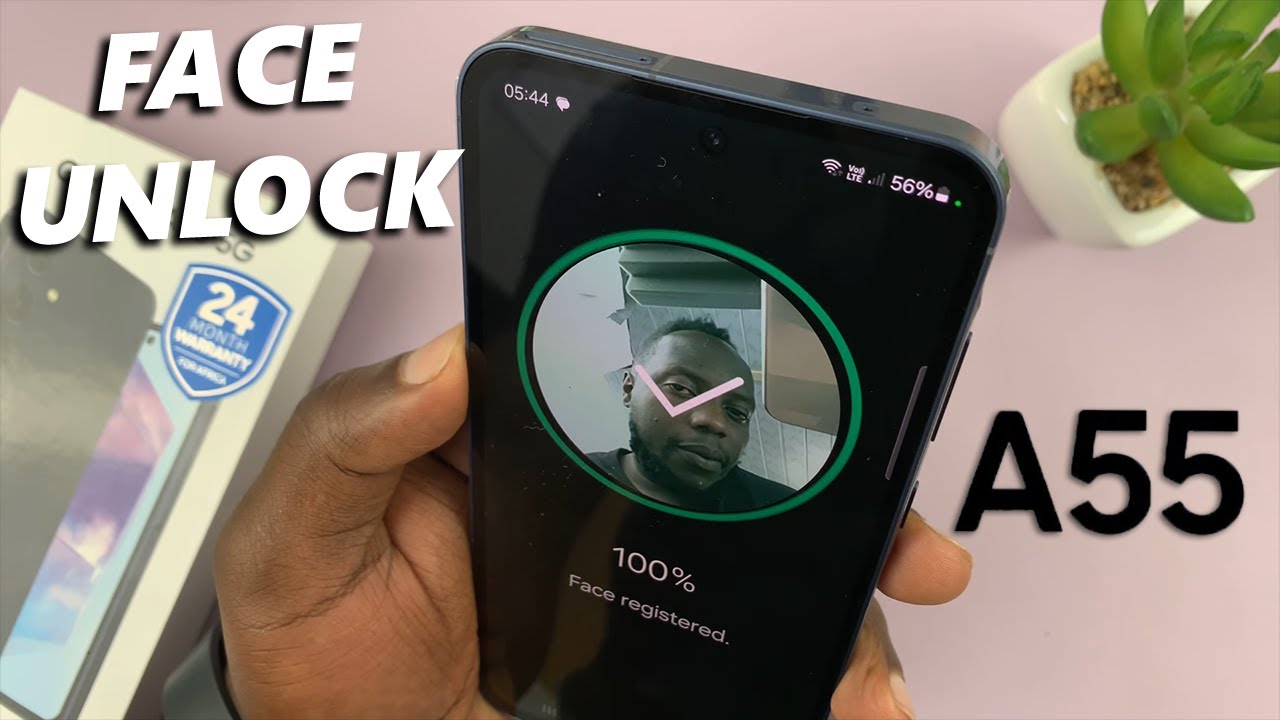 Samsung Galaxy A55 5G: How To Set Up Face Unlock