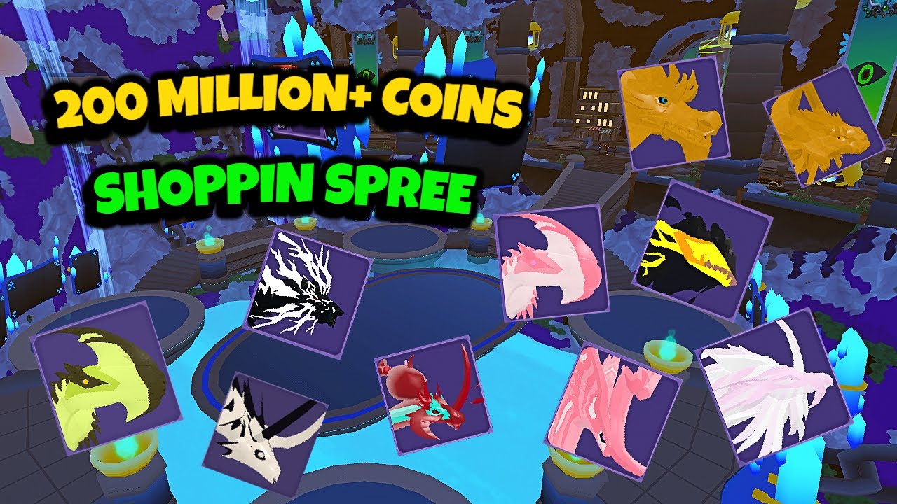 *SHOPPING SPREE* SPENDING 200 MILLION+ COINS IN DRAGON ADVENTURES ROBLOX