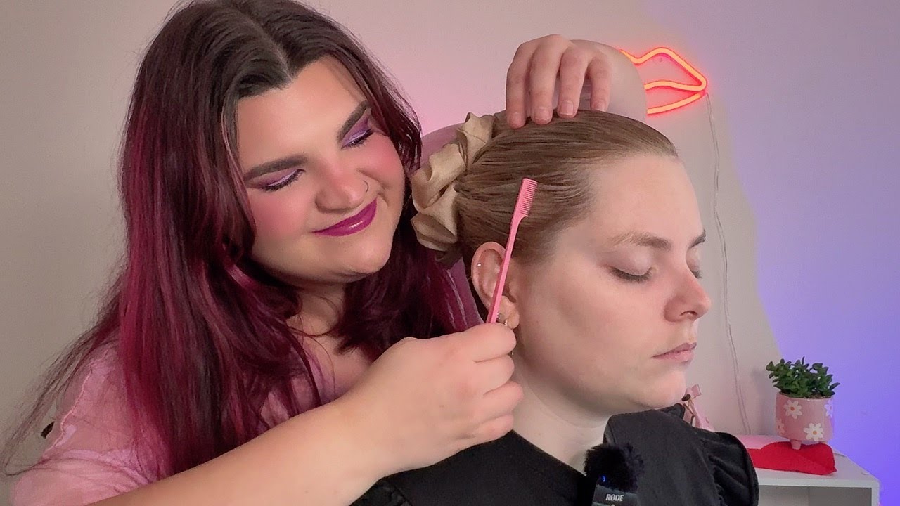 ASMR Perfectionist Clean Girl Slick Back Bun + Finishing Touches (Mini Comb, Hair Brushing)