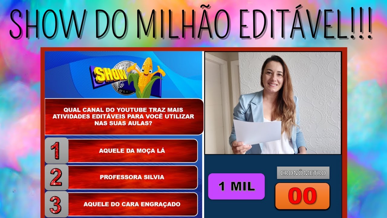 SHOW DO MILHÃO - ATIVIDADE EDITÁVEL!