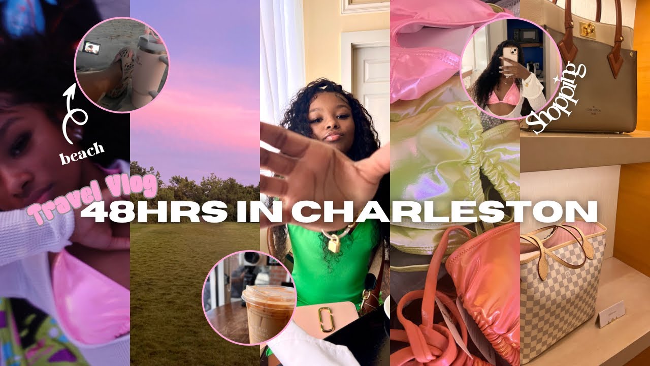 TRAVEL VLOG | Spend 48 hours in Charleston with me |beach, eats,+more! | Logan Sanaa