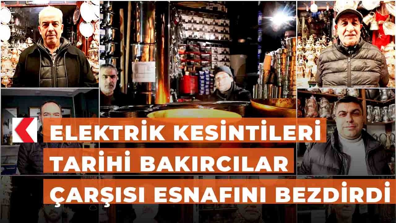 Elektrik kesintileri Tarihi Bakırcılar Çarşısı esnafını bezdirdi