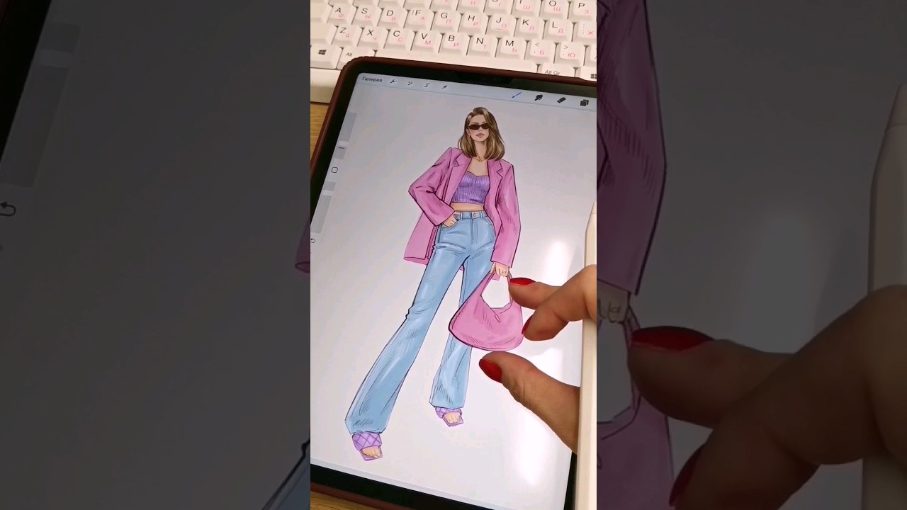Fashion illustration in my style ✨And my new brushes for Procreate "MIXED MEDIA" 
