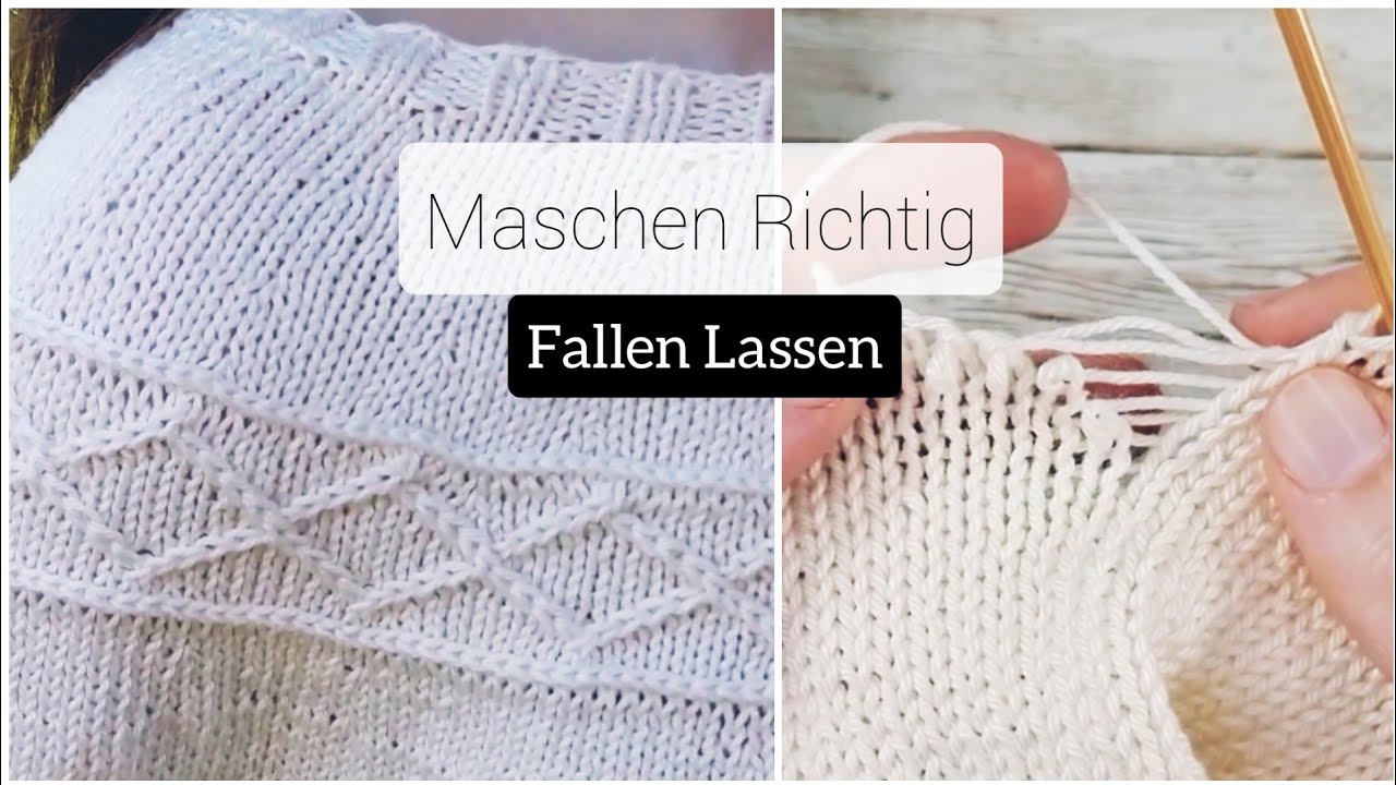 Einfaches Muster stricken - Horizontale Linie zopfen