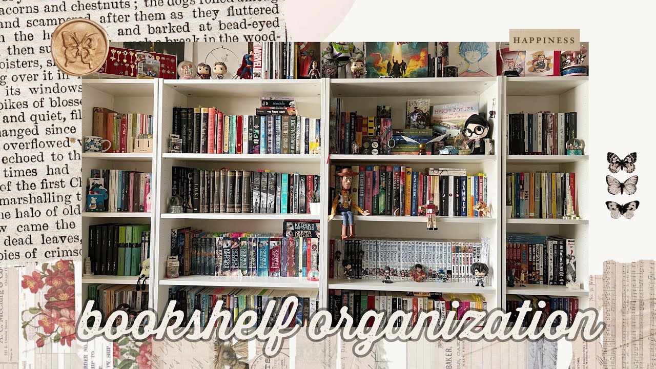 bookshelf organization | جولة في مكتبتي