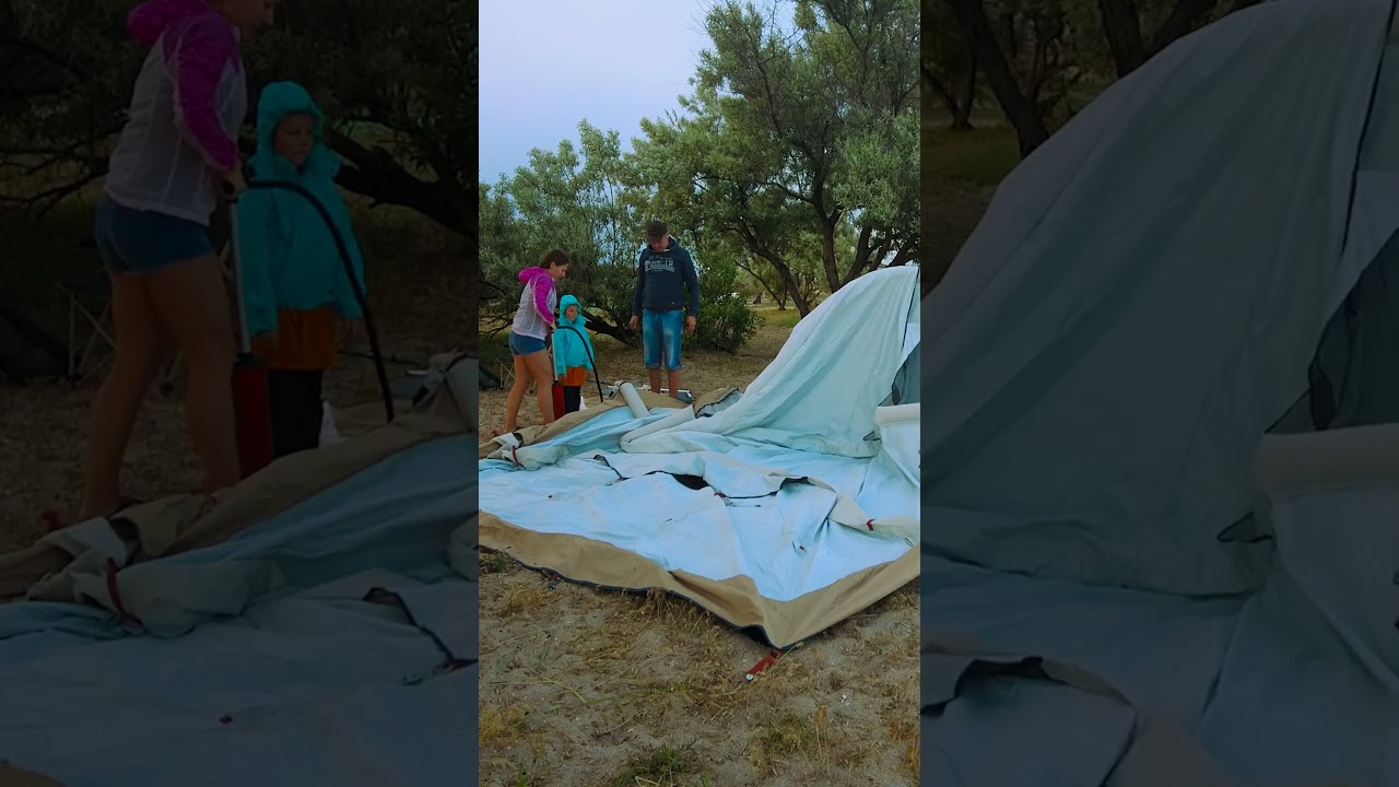 Our inflatable house tent #camping #tentcamping