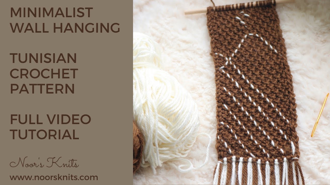 Crochet Wall Hanging Tutorial, Tunisian crochet wall hanging pattern, stash busting crochet projects