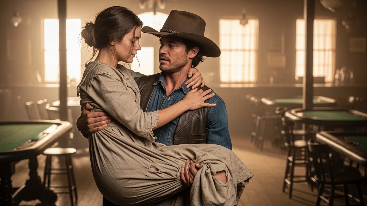 A Woman Was Scrubbing Floors Until Her Knees Bled, The Cowboy Lifted Her Up And Said 