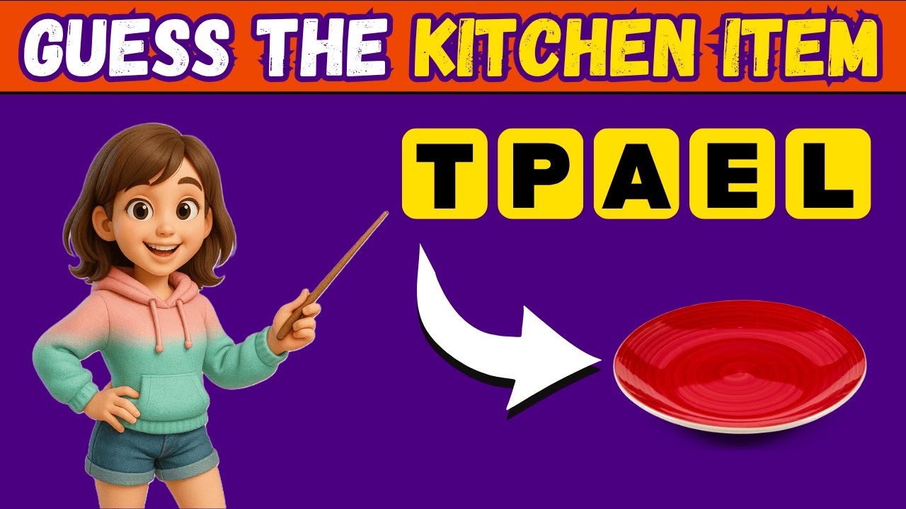 Guess the Kitchen Item from Scrambled Letters! | 50 Cooking Word Challenges 🍳🍴
