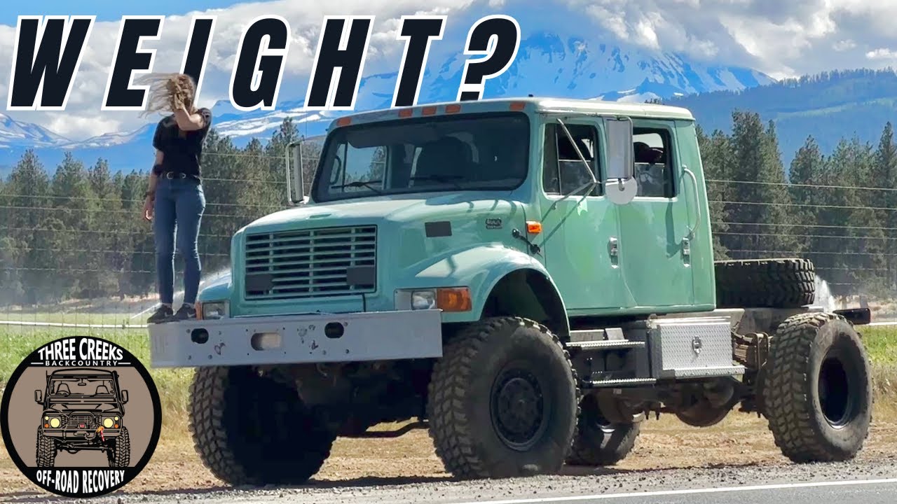 International 4x4 with MILITARY TIRES EMPTY WEIGHT?