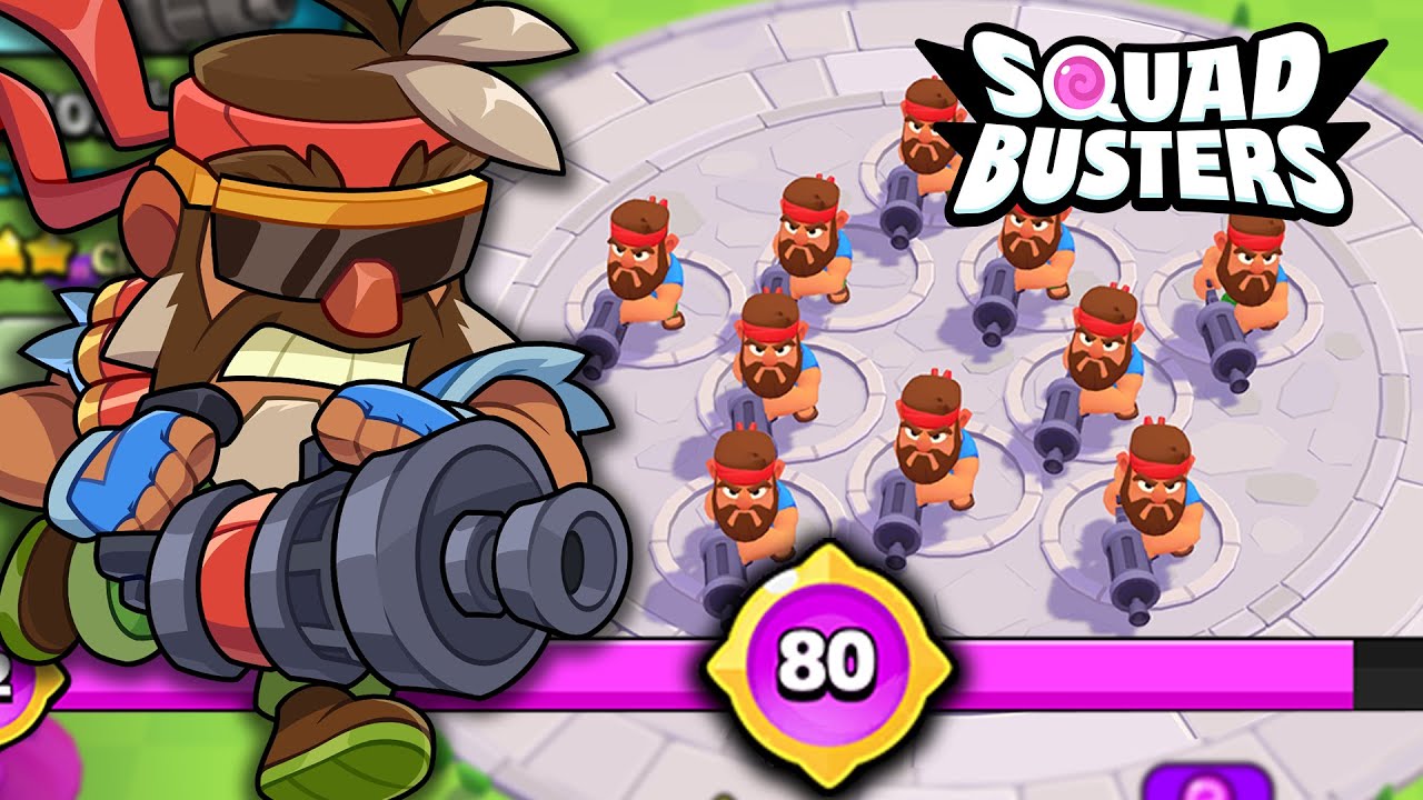 Passage niveau 80 et on test plein d'amélioration sur Squad Busters !!