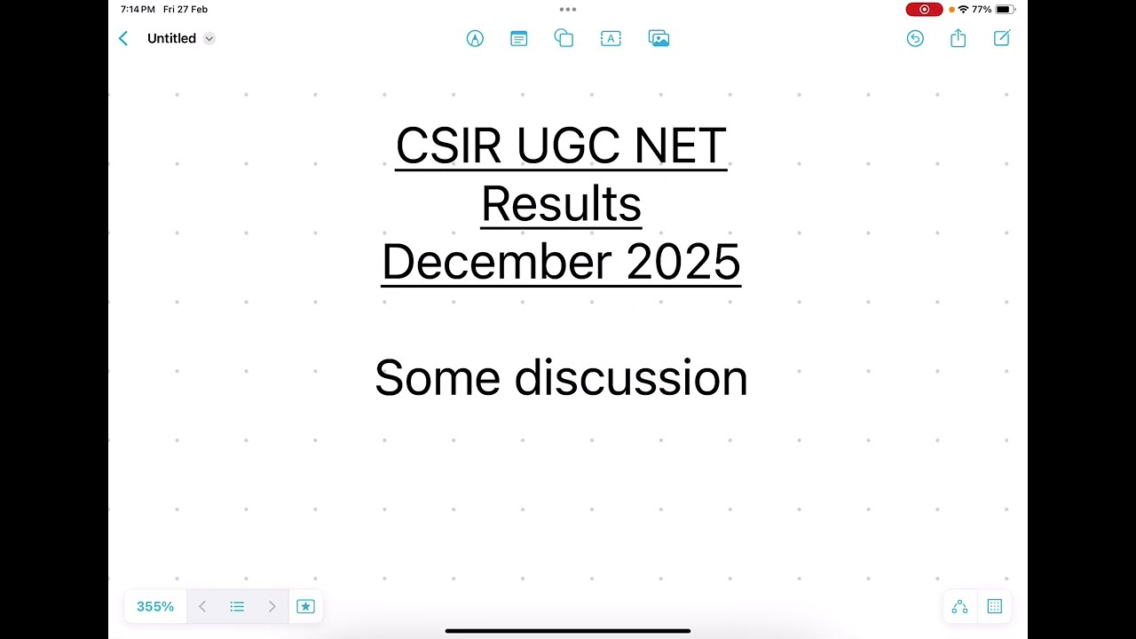CSIR UGC NET December 2025 Results Declared - Some discussion - Final Cutoffs - My Rank ?