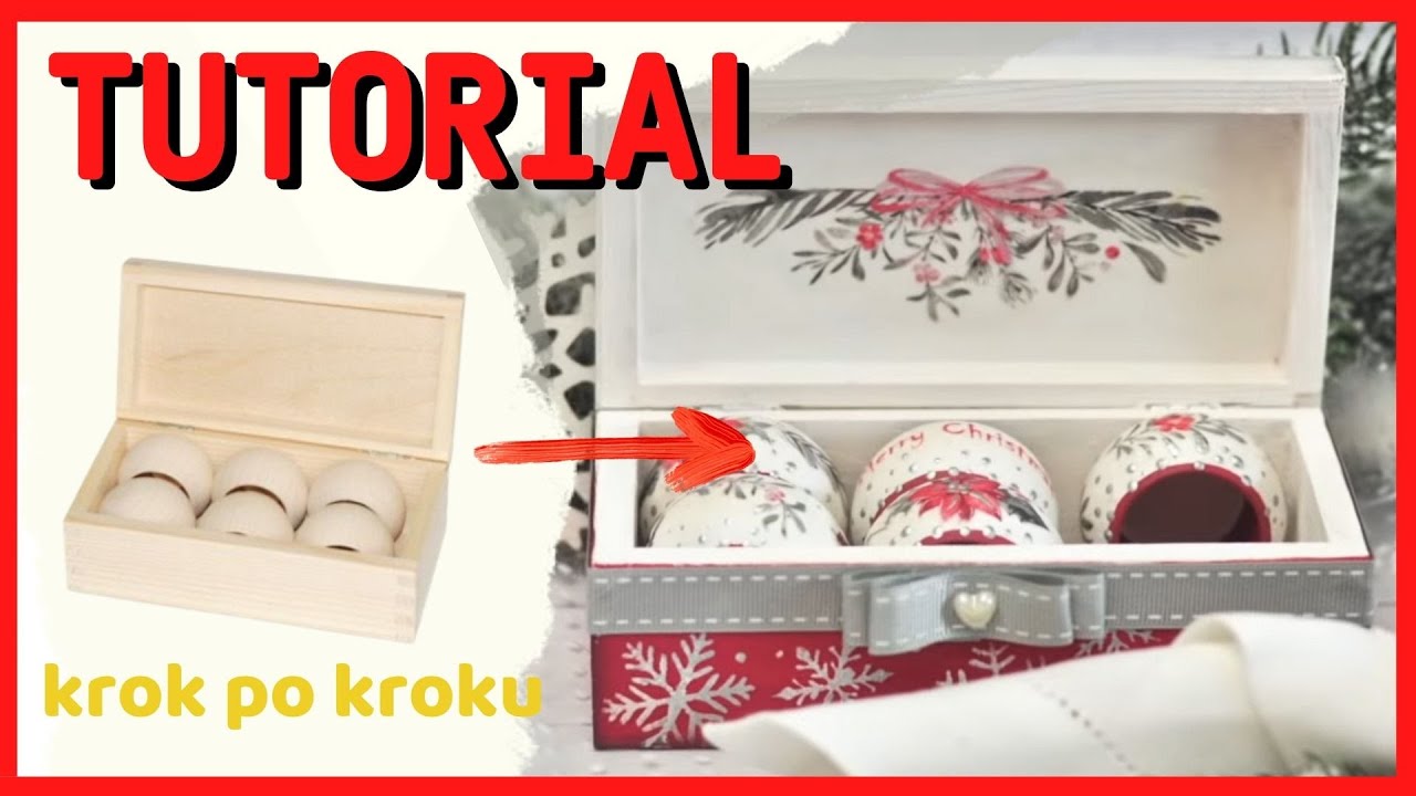 #713 Decoupage świąteczne pierścienie stołowe - DIY tutorial
