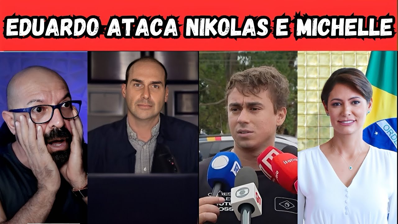 Eduardo Bolsonaro faz criticas a Michelle e Nikolas. #4k #4kvideo