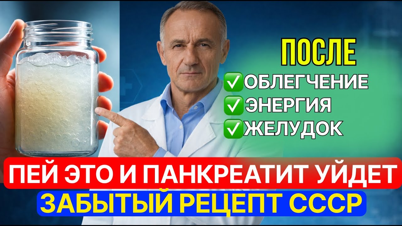 Панкреатит исчезнет навсегда! Забытый рецепт из СССР! Советская “живая слизь” спасала тысячи!