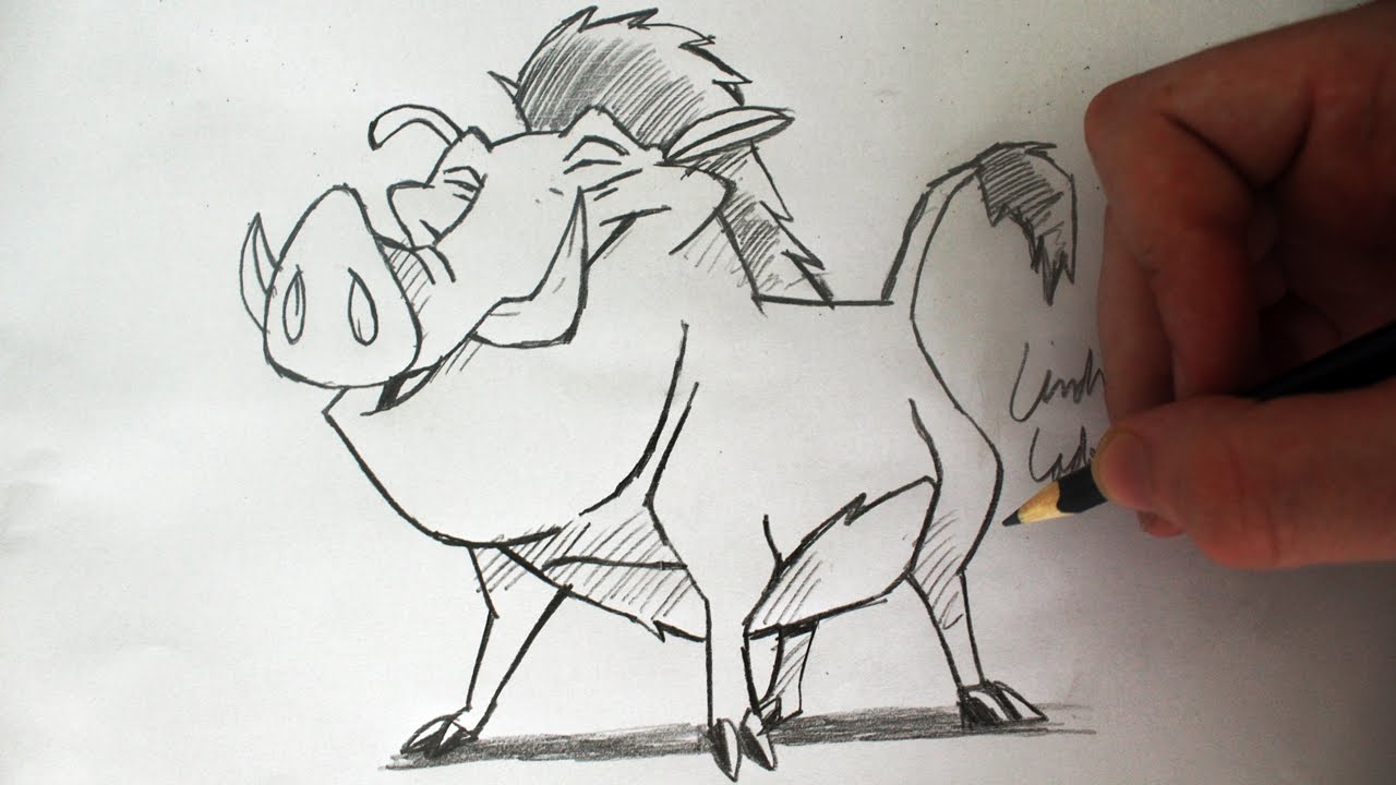 Como Desenhar o Pumba [Lion King] - (How to Draw Pumbaa)- SLAY DESENHOS #135