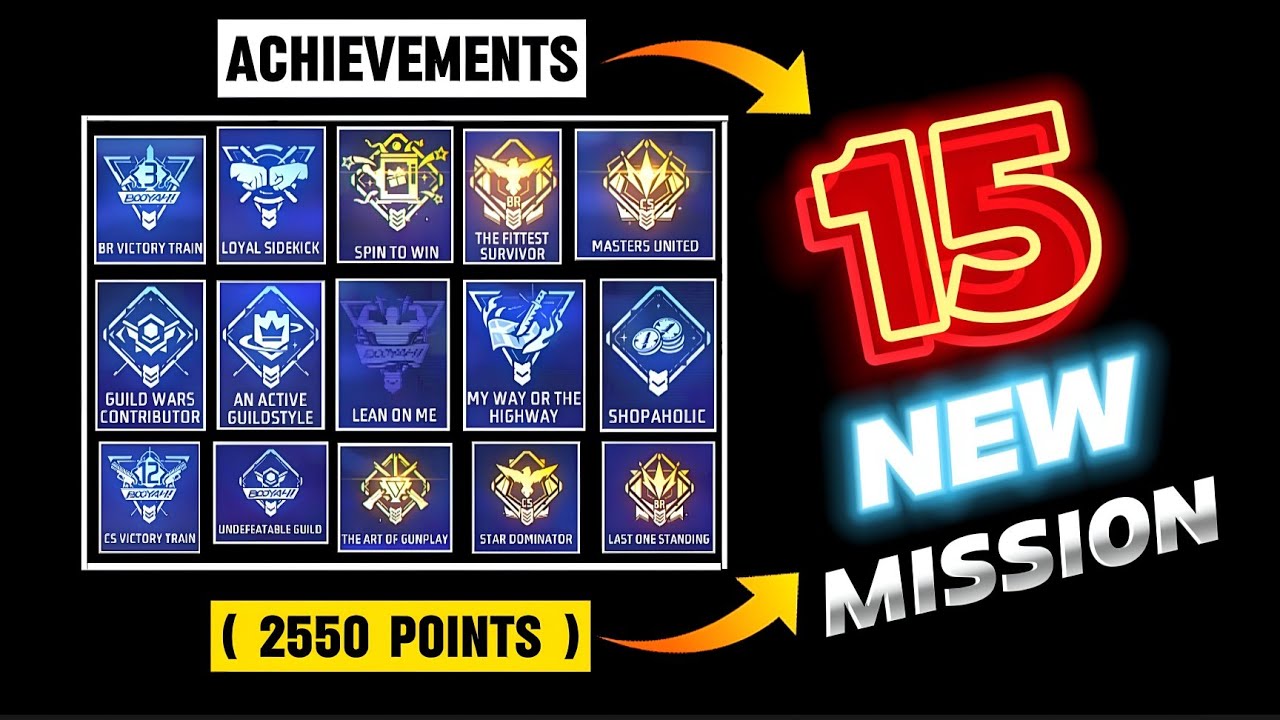 HOW TO COMPLETE 15 NEW FREE FIRE ACHIEVEMENT MISSIONS VERY FASTLY || 😮🔥