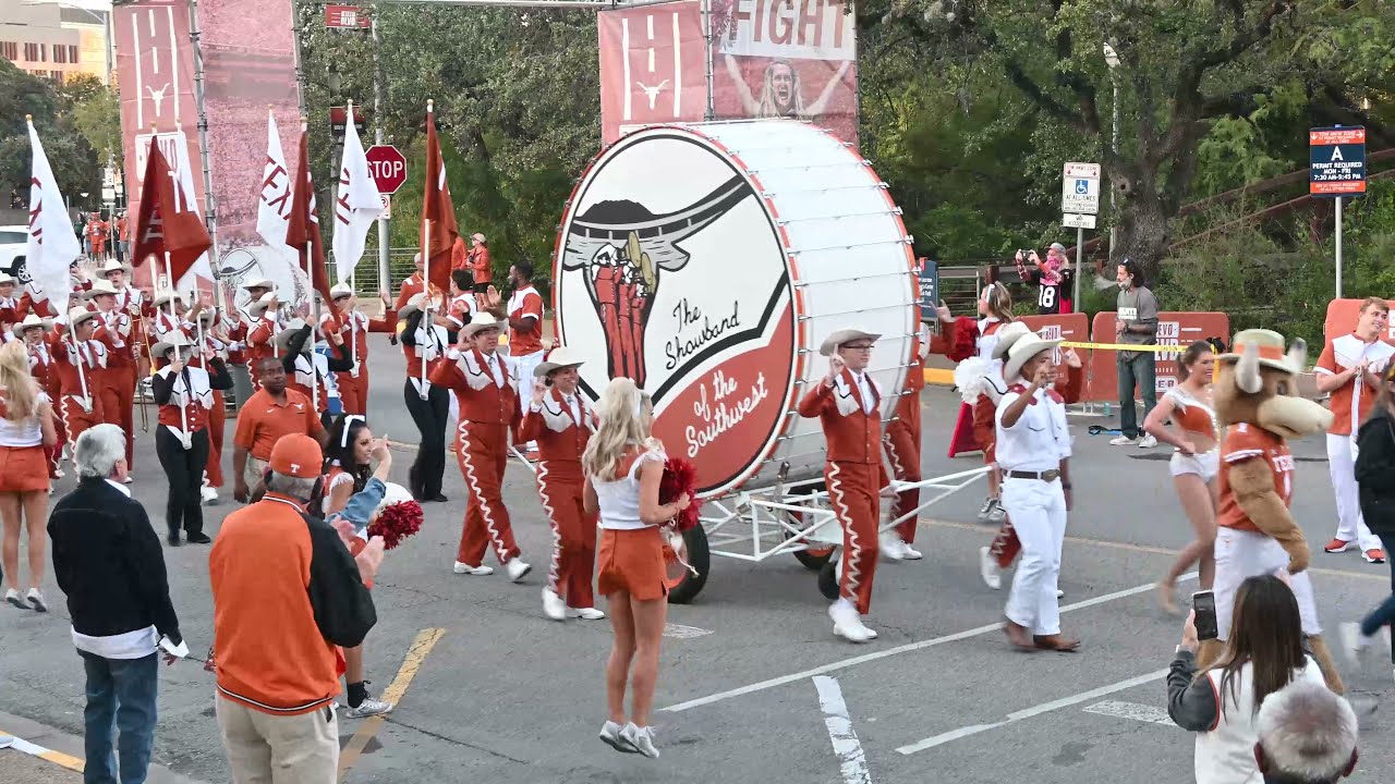 Bevo Parade - UT Longhorn Band with Bevo XV