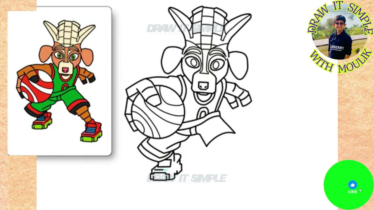 How To Draw GOAT Step By Step | Easy Drawing Tutorial For Kids | Draw It Simple With Moulik | 