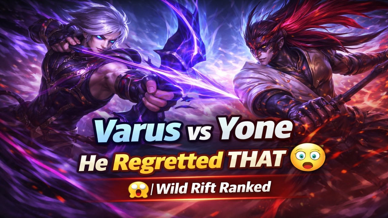 Can Varus Beat Yone 1v1?! 🤯 Baron Lane Wild Rift (Arctic Arrow)