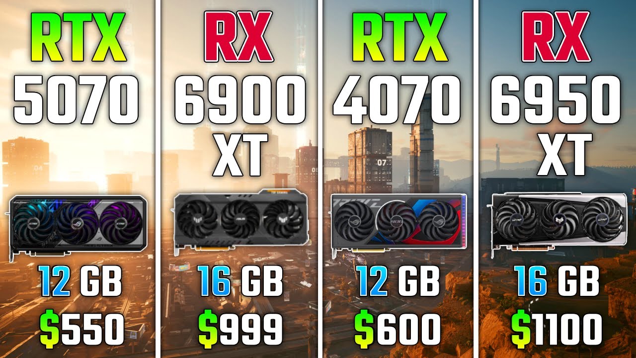 RTX 5070 vs RX 6900 XT vs RTX 4070 vs RX 6950 XT | Test in 7 Games