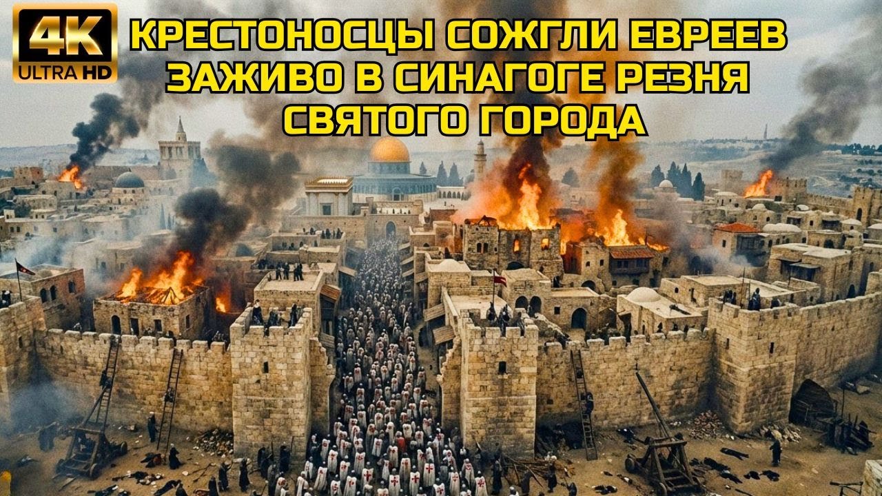 ИЕРУСАЛИМ (1099): КРЕСТОНОСЦЫ СЖИГАЛИ ЕВРЕЕВ ЗАЖИВО В СИНАГОГЕ &mdash; РЕЗНЯ СВЯТОГО ГОРОДА