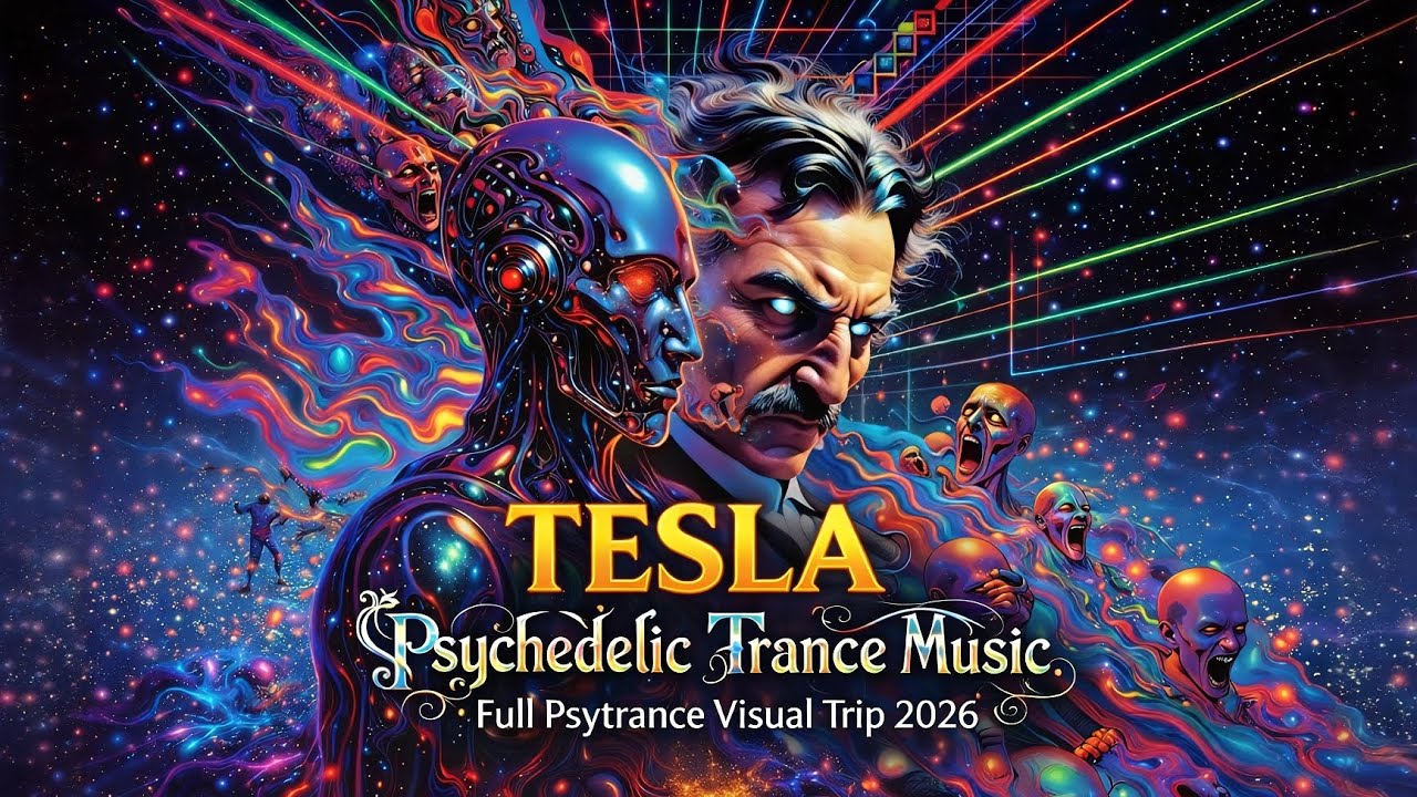 TESLA – Psychedelic Trance Music 2026 | Full Psytrance Visual Trip | AI Experience