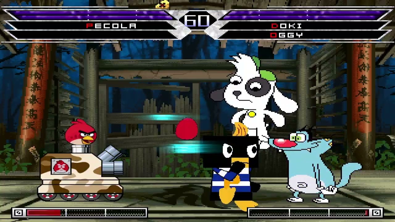 KOF MUGEN Tag Team Pecola & Angry Birds Tank vs Doki By Elmofan17 & Oggy Carmen Springer