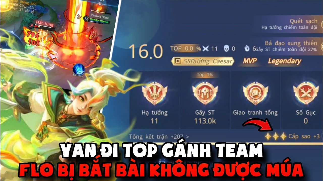 Cách Top Yan Bắt Bài Flo Khi Đi Đường Tà Thần - Trận Đấu Múa Yan 16 Chấm Cộng Một Lúc 3 Sao