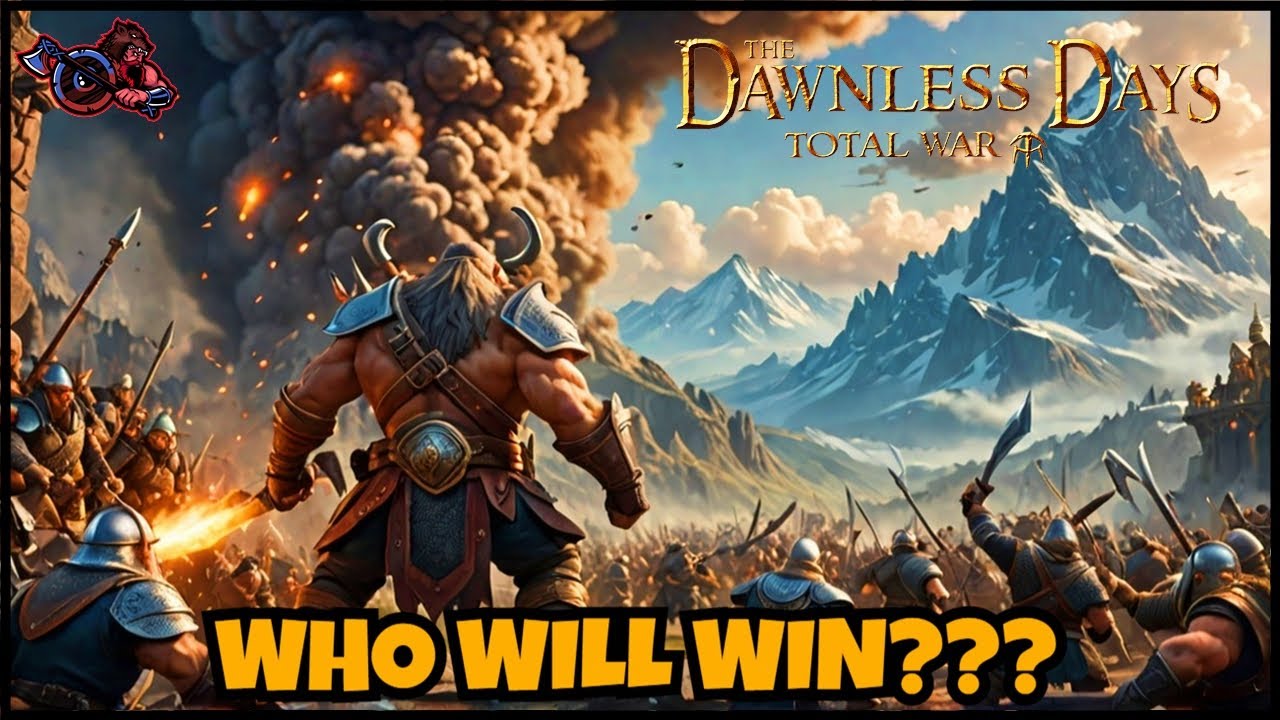 A Brutal Fight Between Dwarves And Men!!  Dawnless Days Total War