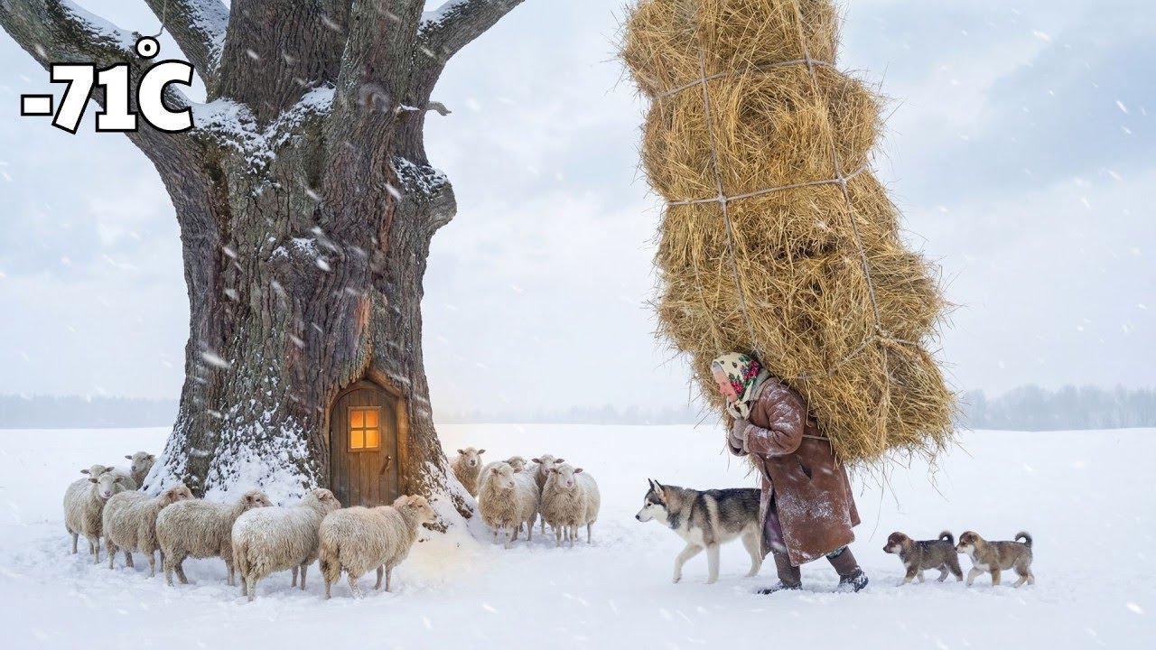 98-Year-Old Widow and Her Dogs | Surviving Alone in –71°C Yakutia