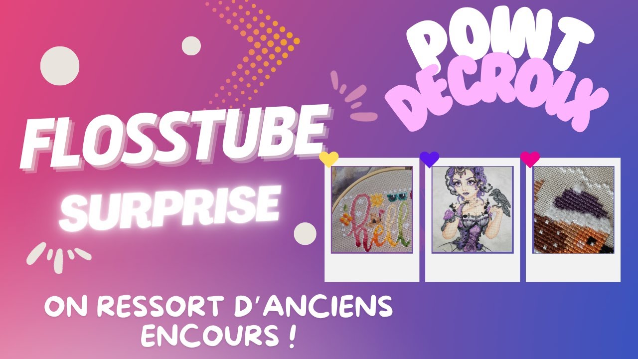 Point de croix Flosstube  Mai 2024. #flosstube #pointdecroix #crossstitch #broderie #chibihour