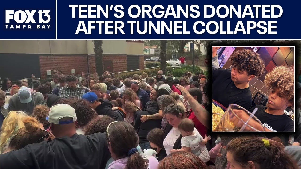 Florida teen's family donates organs after tunnel collapse