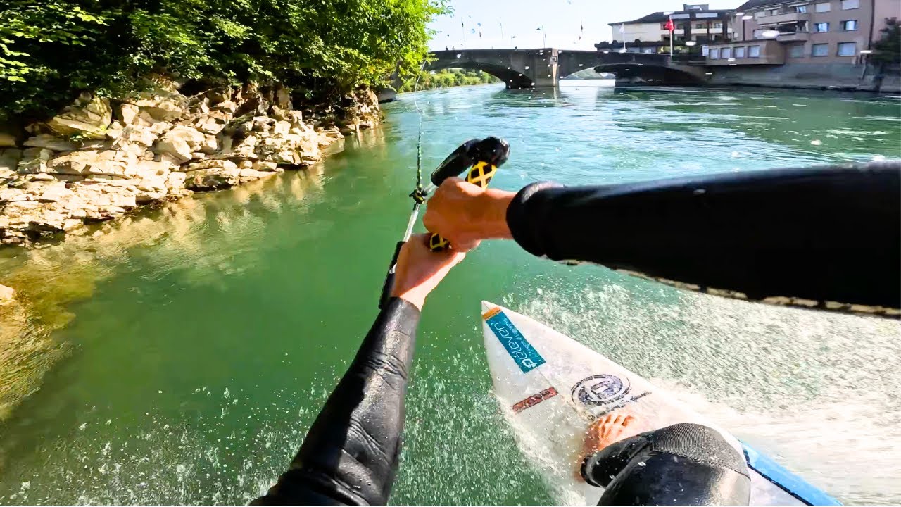 Bungee Surfing Beautiful Swiss River │Creative Invention
