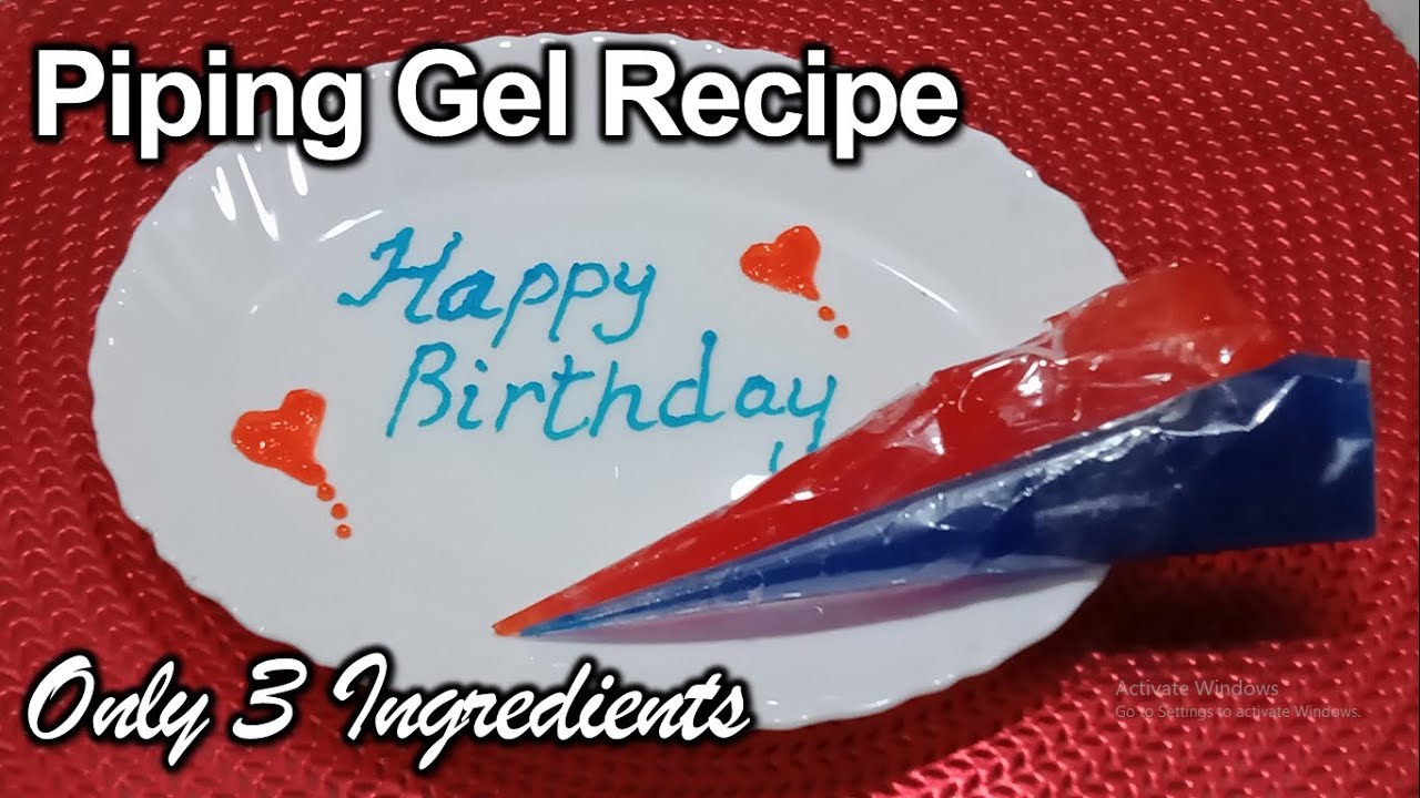 Piping Gel Recipe by Flavory Food | Only 3 Ingredients | for writing on cake