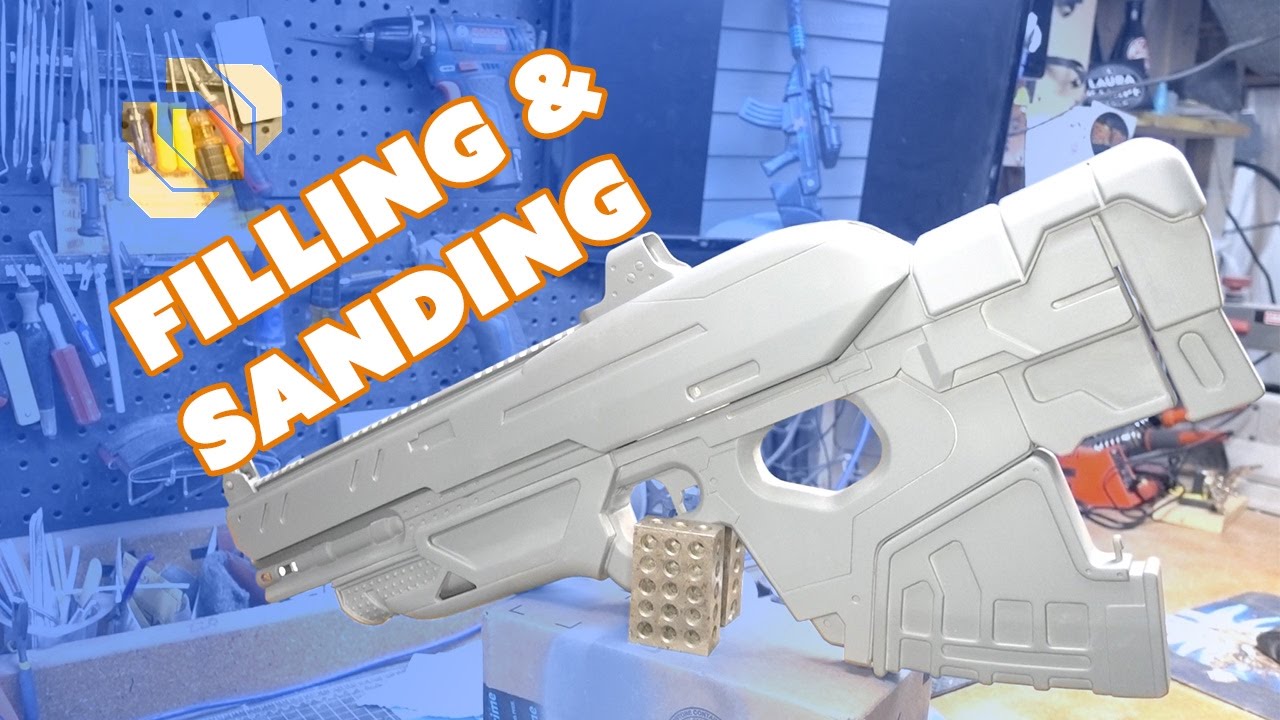 How to 3D Print a Gun Prop from Destiny Part 8: Filling and Sanding