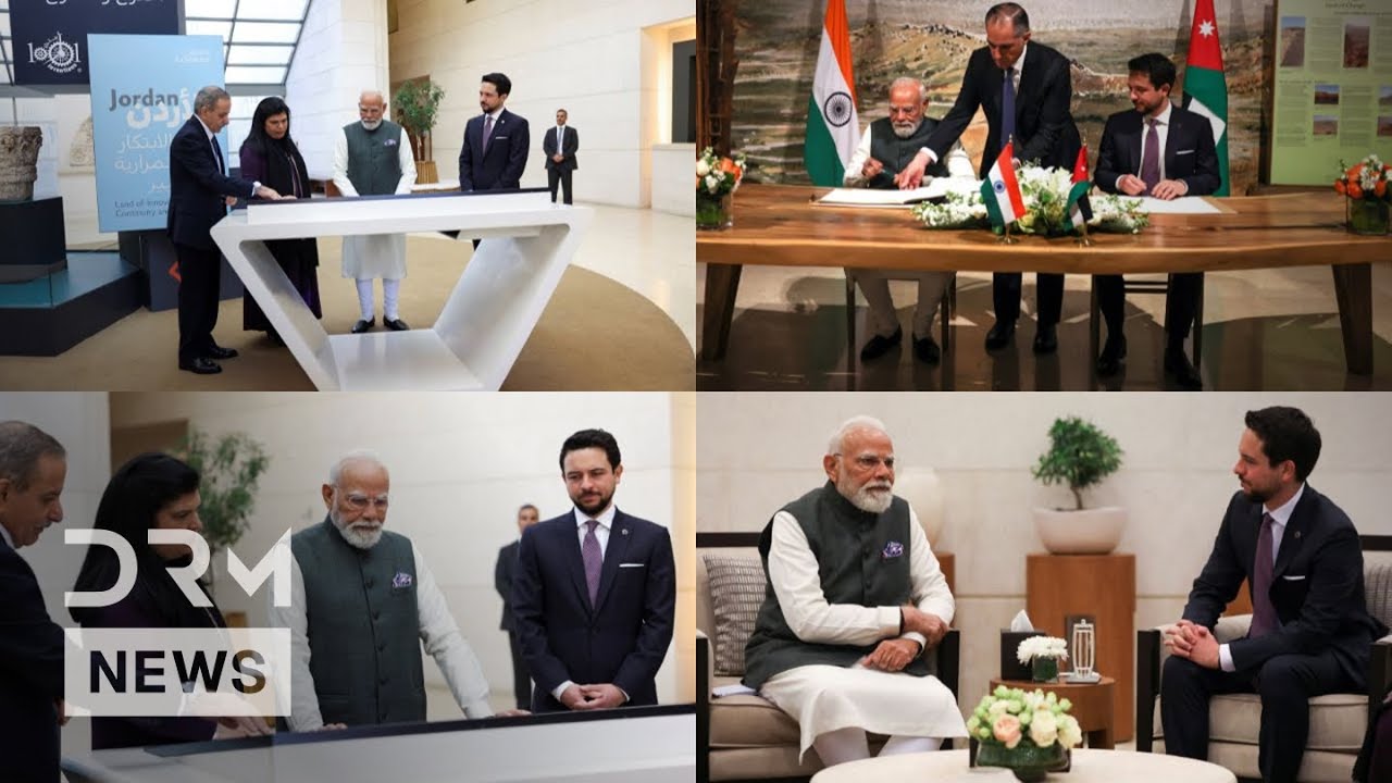 UNSEEN MOMENTS: PM Modi & Crown Prince Hussein Visit Jordan Museum, Celebrate Shared Heritage | AC1B