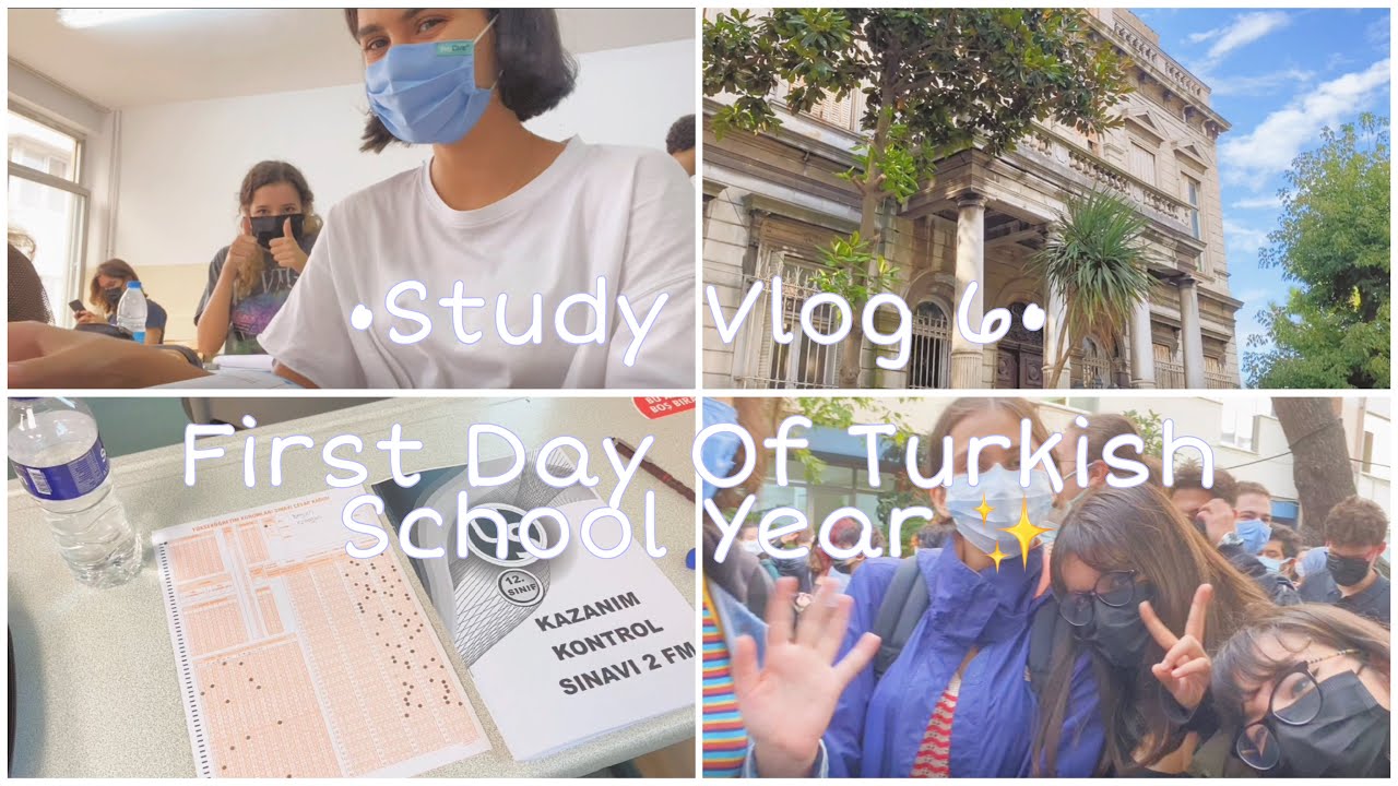 Study vlog&bull; 6🌧 First day of Turkish School ✨ Taking exam🌿 + visiting cafes🫖+ meeting my friends🙏
