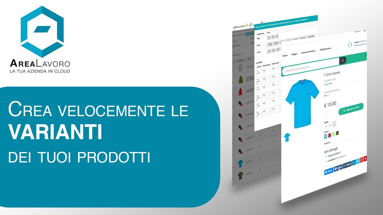 Creare e Gestire varianti di un prodotto