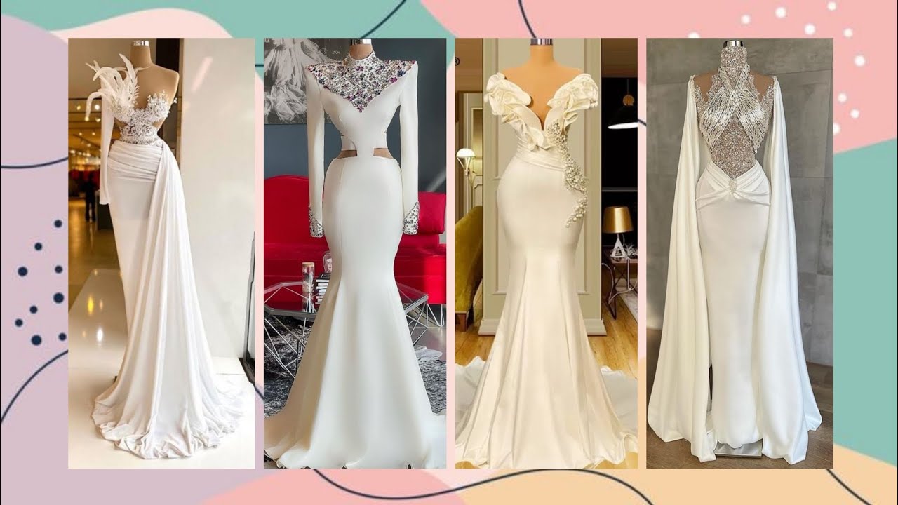 Bridemaid White Designer Long Prom dresses || Party wear White Outfits To wear And Style