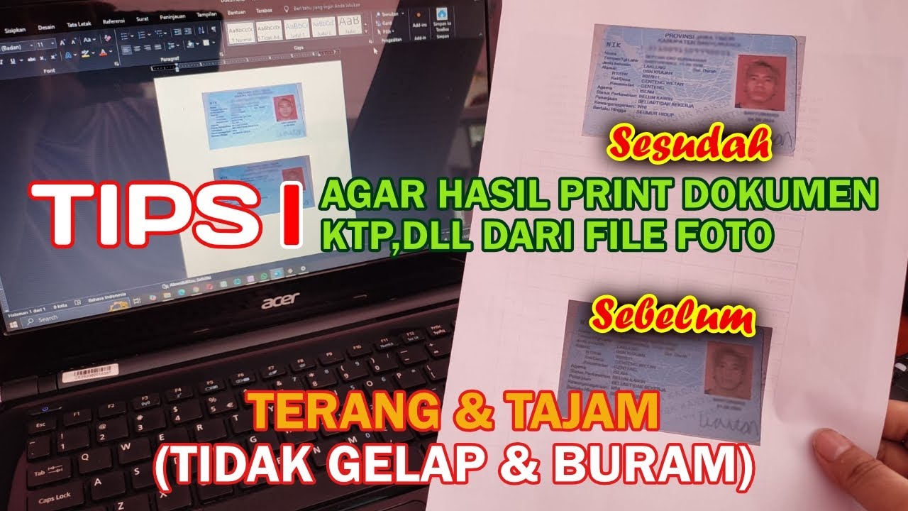 CARA AGAR HASIL PRINT GAMBAR TERANG & TAJAM walau File aslinya Gelap & Buram