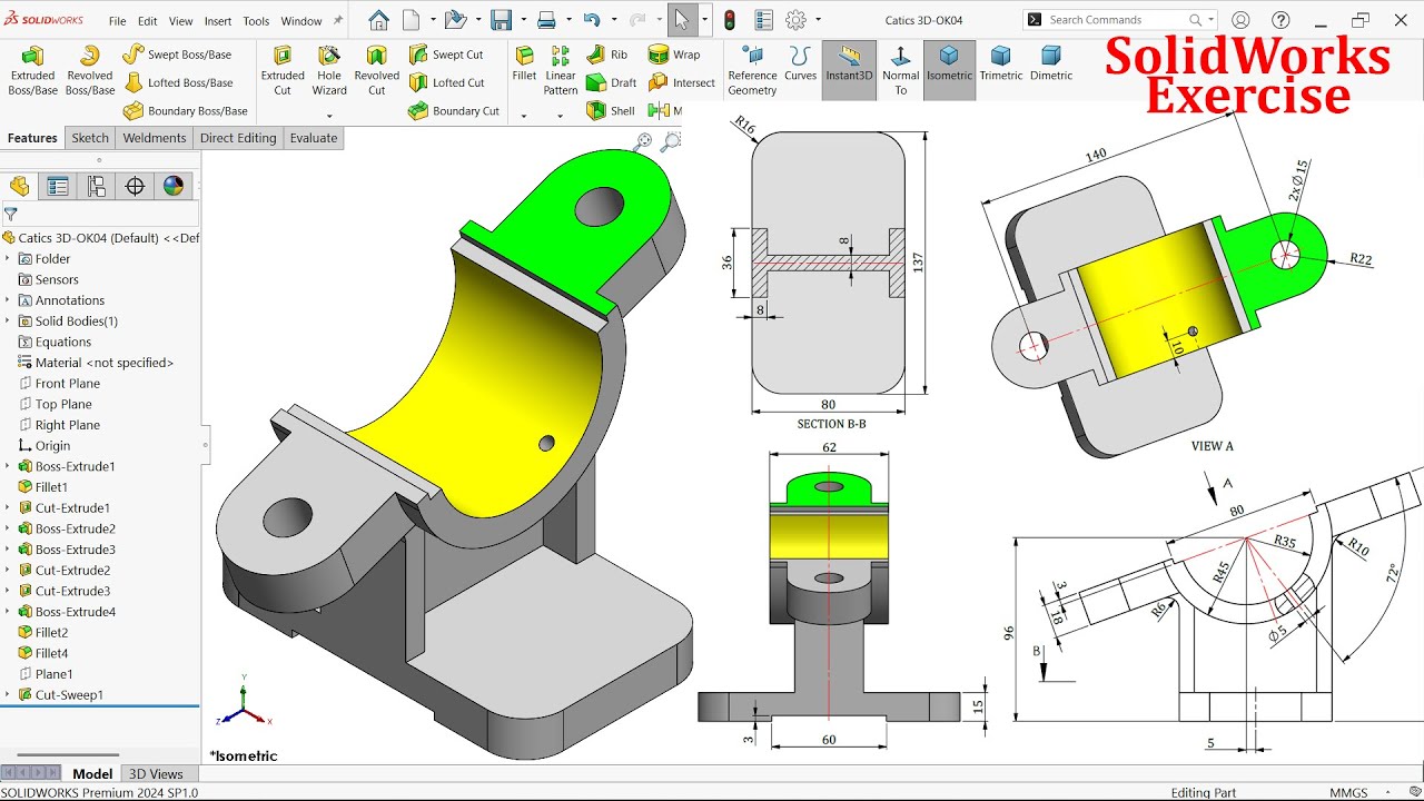 Учебное пособие по SolidWorks для начинающих: Catics 3D-OK04