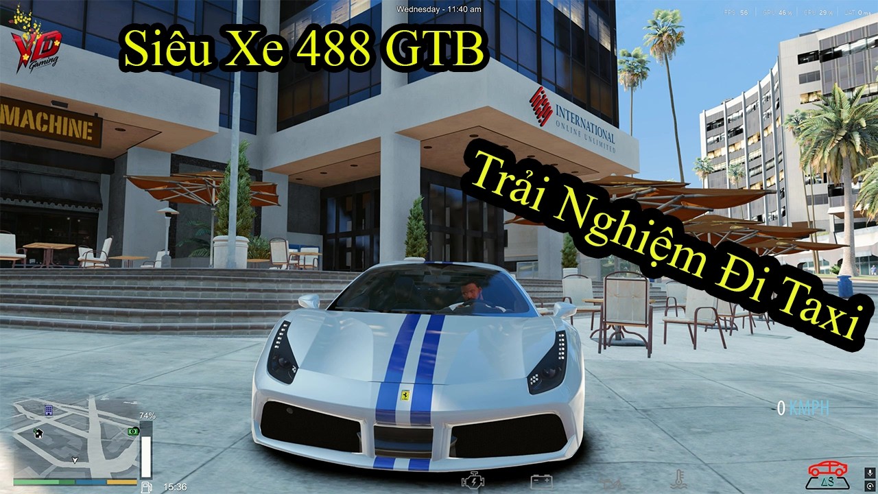 Gta5 | Lấy Siêu Xe Ferrari 488 GTB Lái Taxi Và Cái Kết