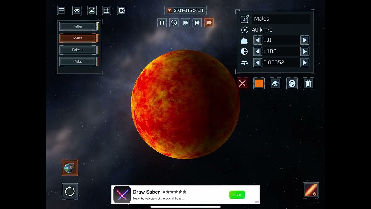 Making a solar system in solar smash 
