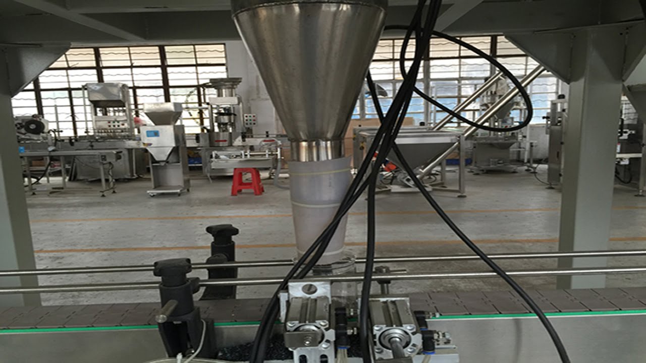 linear granules filling line fully automatic canning machinery weigher head gr&aacute;nulos l&iacute;nea de latas