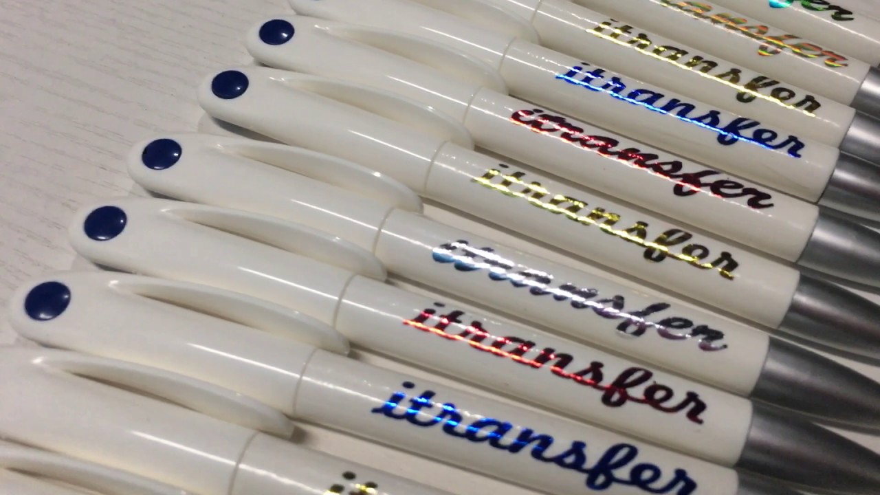 i-transfer laser transfer paper on plastic pen