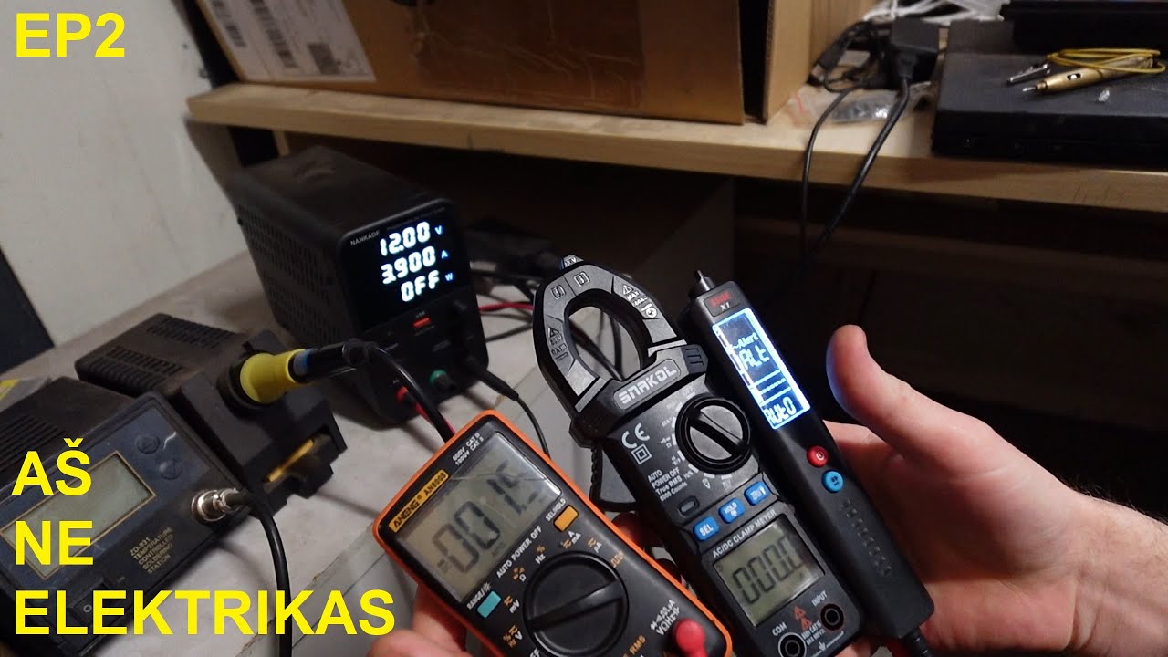 Aš ne elektrikas - 2 epizodas (lemputės, jungikliai, multimetrai, varžos)