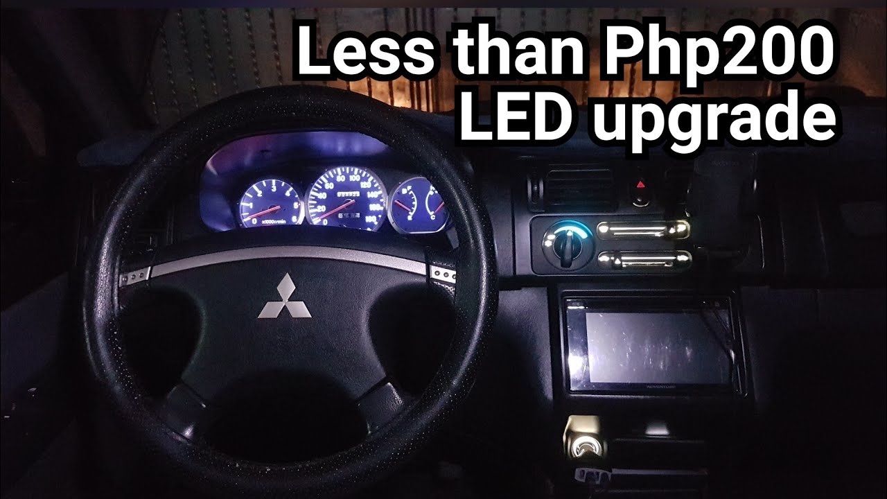 Palit LED ang Dashboard. Mitsubishi Adventure