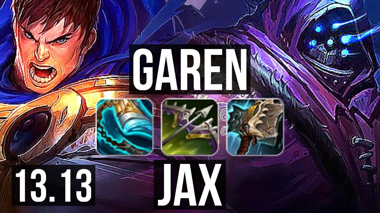 GAREN vs JAX (TOP) | 6/0/1, 6 solo kills, 900K mastery, Dominating | KR Diamond | 13.13