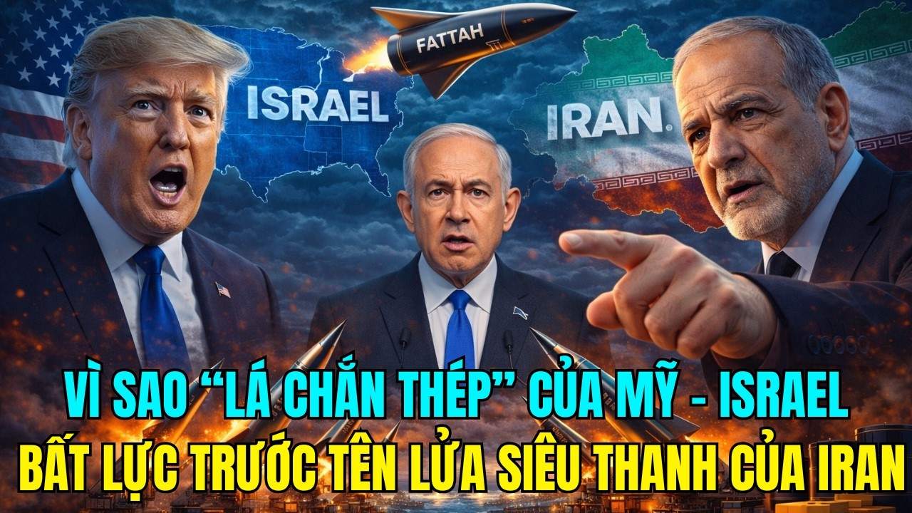 VÌ SAO “LÁ CHẮN THÉP” CỦA MỸ – ISRAEL BẤT LỰC TRƯỚC TÊN LỬA SIÊU THANH CỦA IRAN